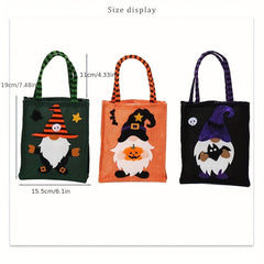 Halloween Burlap Tote Bag Forest Man Gift No Face Doll Candy Bag