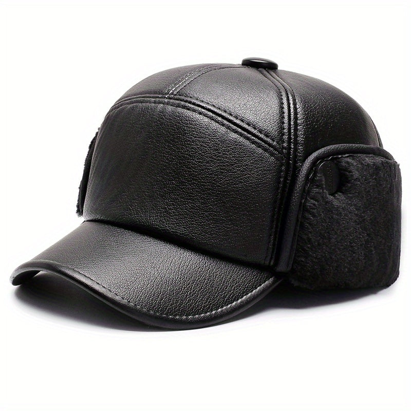 Winter Baseball Cap Hats For Men Snapback Father Hats Earflaps Thicken Dad Cap