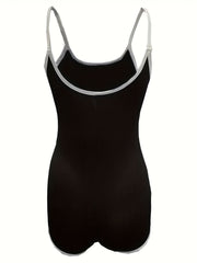 Comfy Scoop Neck Sleeveless Pajama Romper for Women