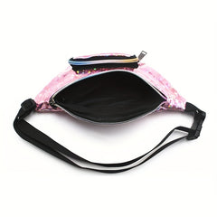 Women's Double Pocket Waist Bag with Adjustable Strap