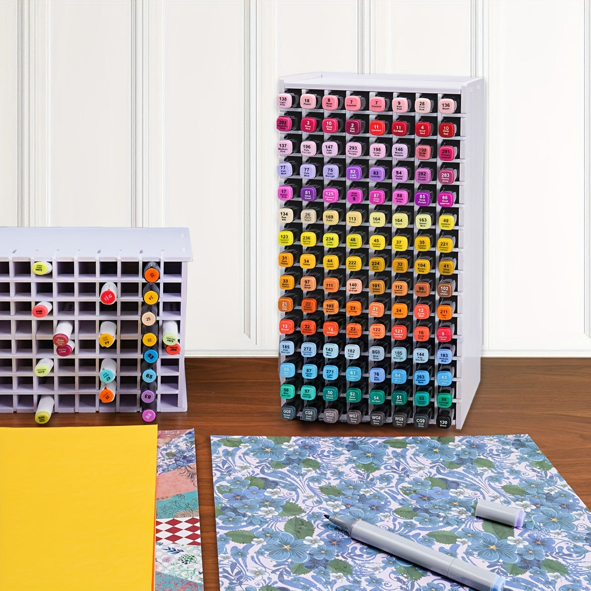 Markers Storage Rack Organizer Removable Dividers