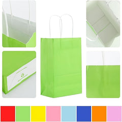 16pcs Colorful Gift Tote Bags for Various Occasions