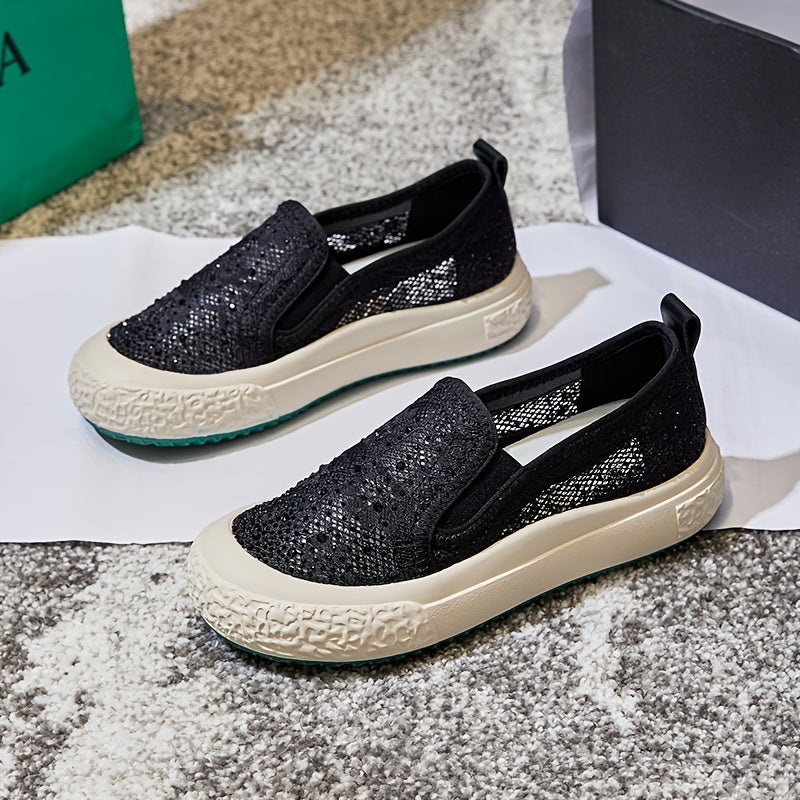 Women's Breathable Mesh Slip On Loafers Casual Walking Shoes