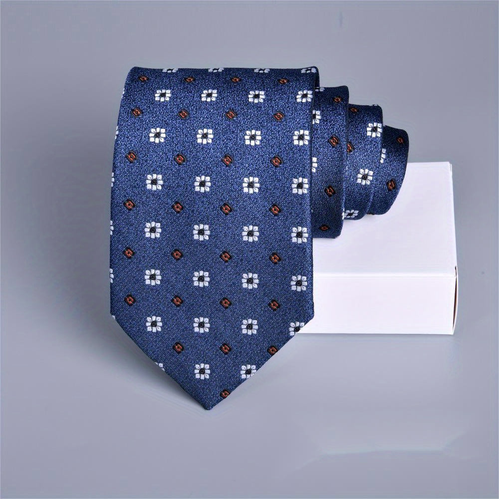 Men's Striped Jacquard Tie for Formal Wear