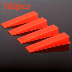 100pcs Reusable Tile Leveling Wedges for 1/8, 1/16, 1/32 Gasket & System Kit