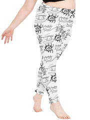Women's Plus Abstract Print High Rise Stretchy Gym Yoga Pants