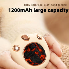 Portable Mini Cat Paw Hand Warmer USB Rechargeable 1200mAh Capacity