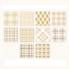 100 Sheets Plaid Pad 4 3 In 8 Cm Students Journal Material Paper