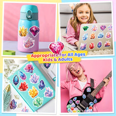 50pcs Crystal Column Stickers Colorful Rhinestone Decoration DIY Stickers