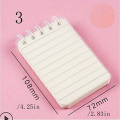 A7 Mini Spiral Notebook Grid Lined Paper