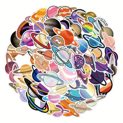 50pcs Cartoon Asteroid Graffiti Stickers for Car Trunk Water Bottle
