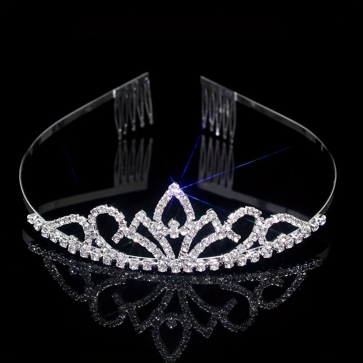 Rhinestone Headband Queen Crown Tiara Bridal Hair Accessories