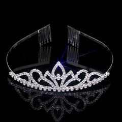 Rhinestone Headband Queen Crown Tiara Bridal Hair Accessories