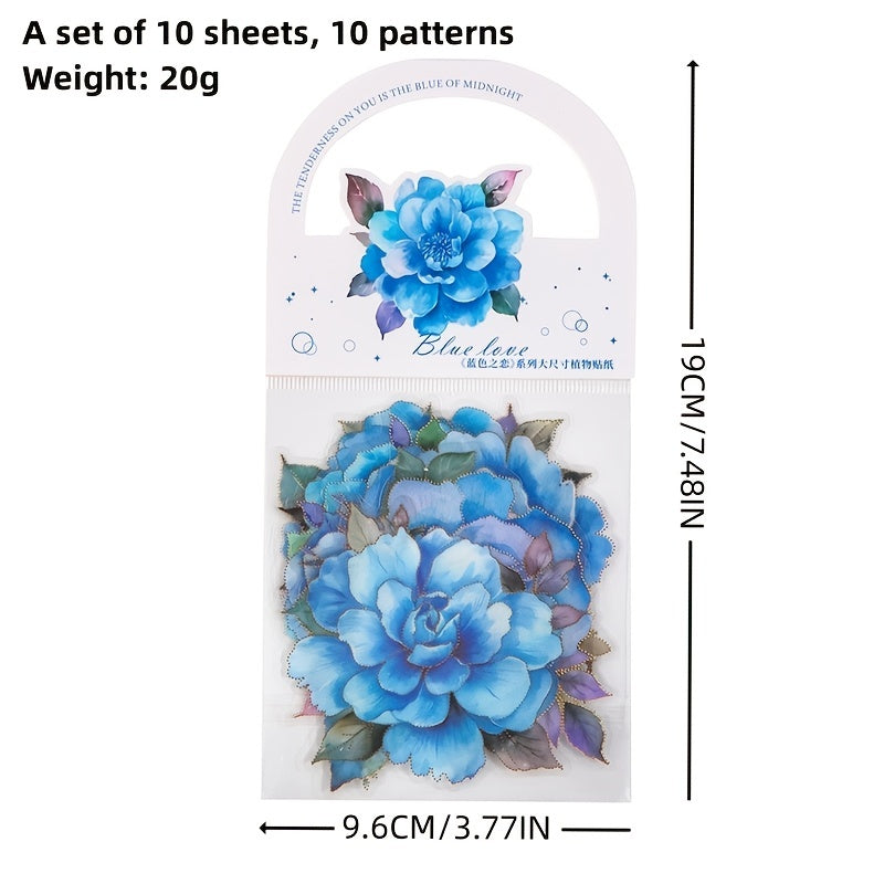 Love Series Plant Diary DIY Material Hot Stamping PET Stickers