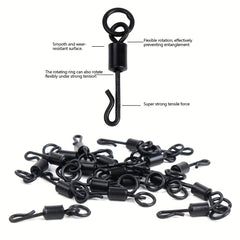 25pcs Carp Fishing Accessories Set: Sleeves, Swivels, Rings, Snap Pins, Beads
