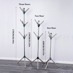 Stainless Steel Coat Rack Floor standing Clothes Hanger