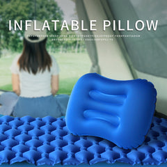 Portable Inflatable Pillow Foldable Travel Neck Pillow For Long Sleeping