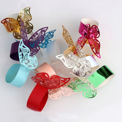 10pcs Butterfly Napkin Rings for Weddings Birthdays and Hotels