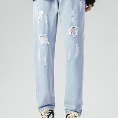 Men's Ripped Jeans Casual Street Washed Denim Pants