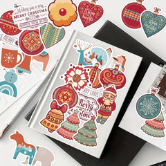 72pcs Cartoon Christmas Stickers Laptop Journal Mobile Phone Case Waterproof