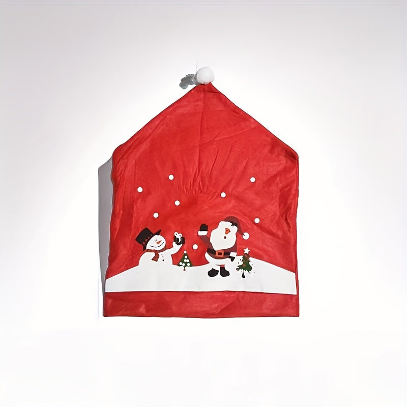 Christmas Chair Cover Stool Back Cover Holiday Chair Cover Christmas Decorations