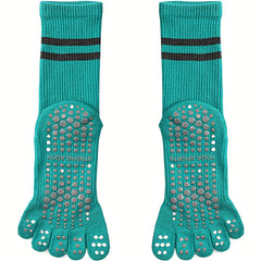 2 Pairs Women's Non slip Medium Tube Yoga Pilate Socks Soft Comfortable