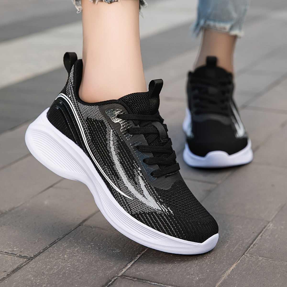 Women's Block Soft Running Shoes Non Slip Outdoor Sneakers