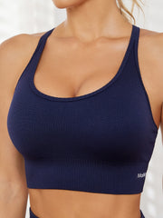 Criss Cross Straps Sporty Crop Tank Top