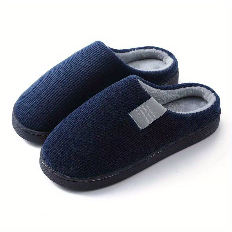 Men's Casual Warm House Slippers, Assorted Colors