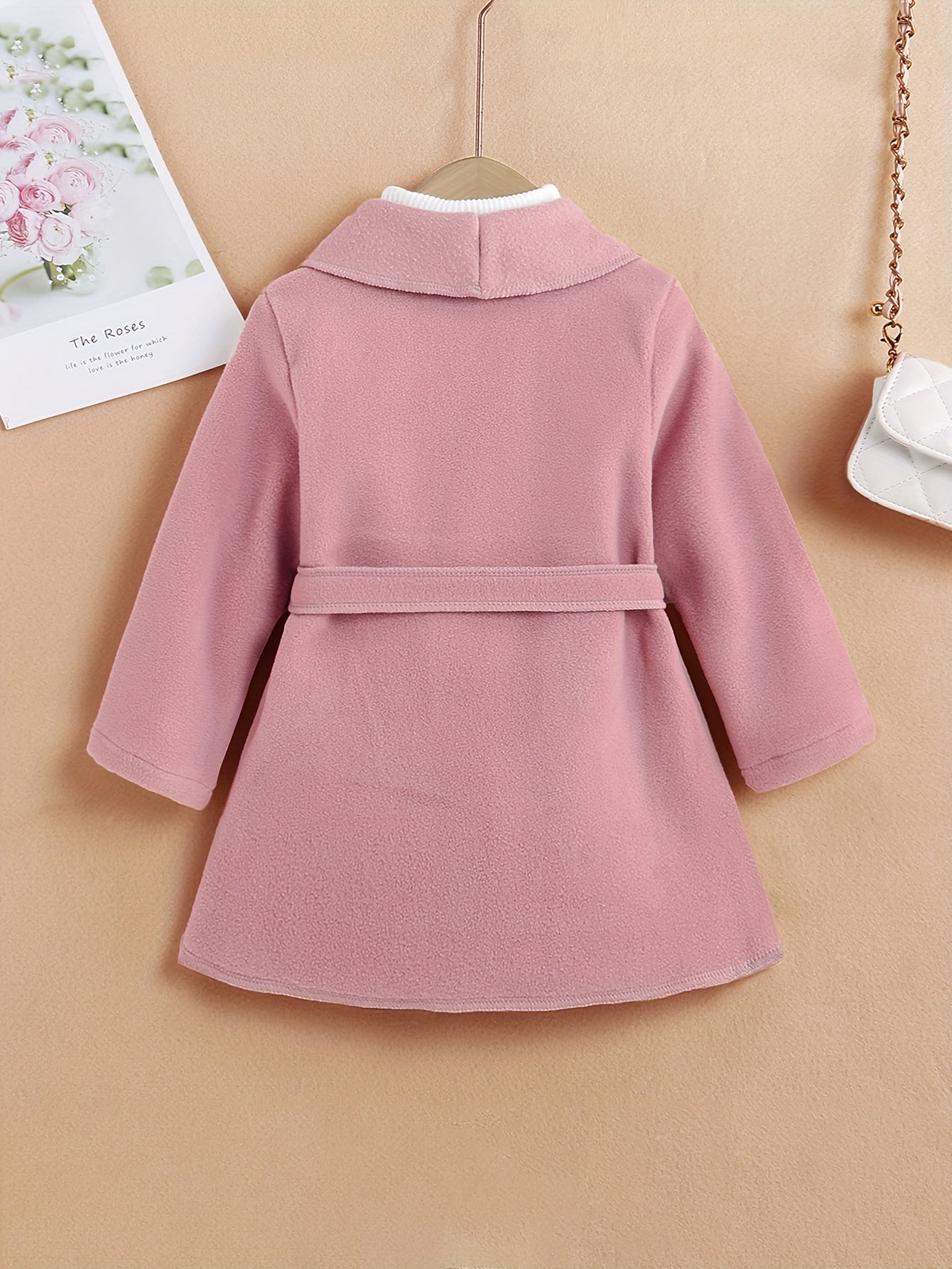 Girls' Peacoat Fleece Lapel Overcoat For Autumn Winter