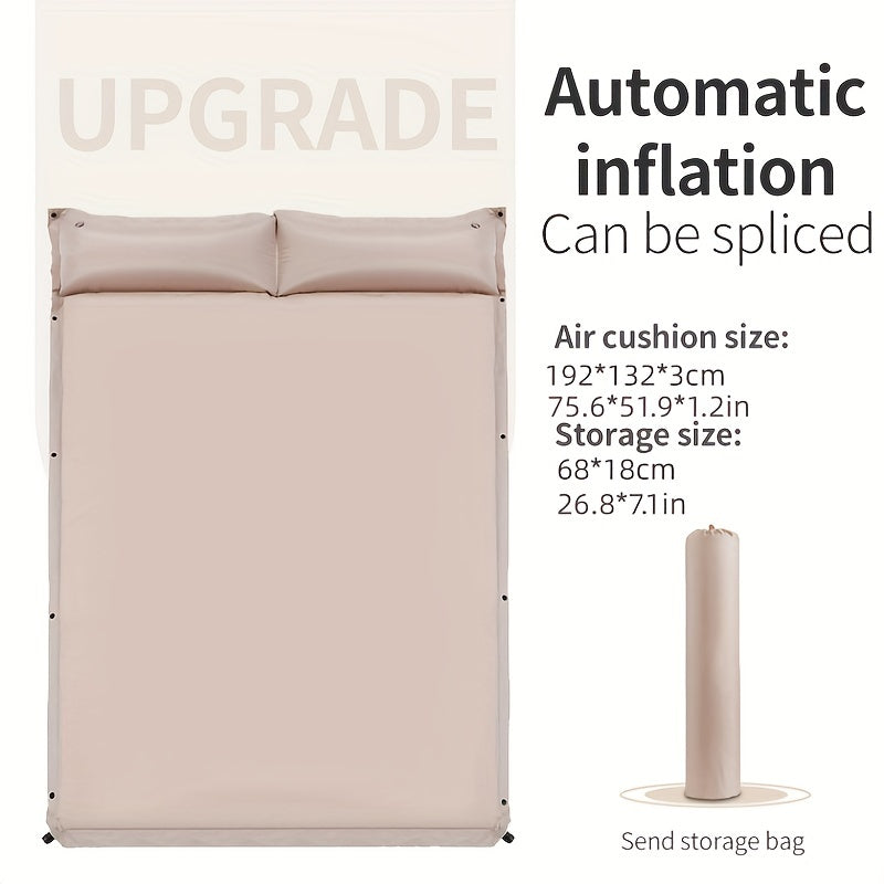 Outdoor Double Inflatable Mattress - Moisture Proof & 1 2in Thick