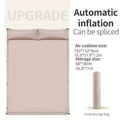 Outdoor Double Inflatable Mattress - Moisture Proof & 1 2in Thick