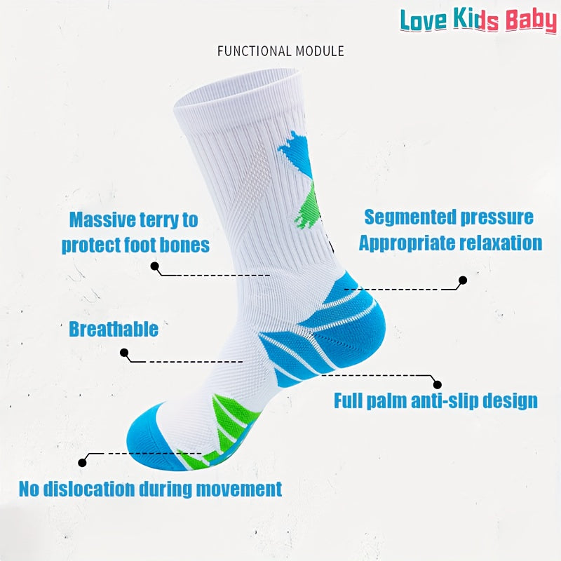 Breathable Basketball Socks for Kids Size 25-31.09 Meters Shoes