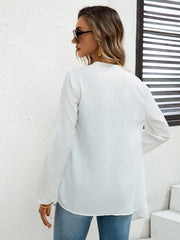 Solid Rolled Sleeve Cardigan Open Front Versatile Cardigan