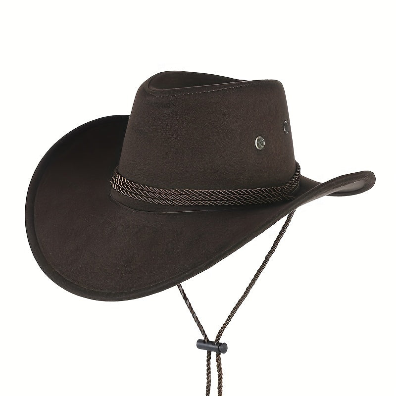 Western Vintage Cowboy Cowgirl Hats Classic Solid Jazz Fedora Cap