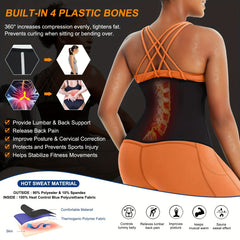 Waist Trainer Trimmer Belt Tummy Control Zipper Wrap Cincher Women's Shapewear