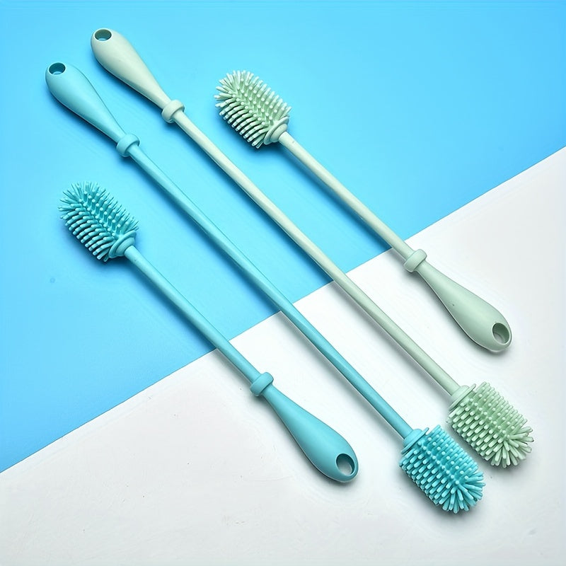 Long Handle Silicone Cleaning Brush for Cups and Bottles