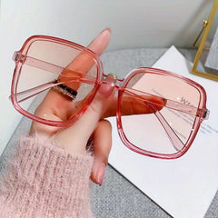 Oversized Square Sunglasses Solid Gradient Lens Glasses UV400