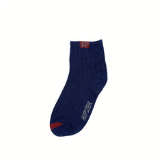 5 Pairs Teen's Knit Socks Soft Crew Outdoor Wear