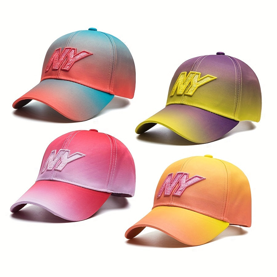 Summer Sunscreen Baseball Cap Gradient Color Matching Peaked Cap