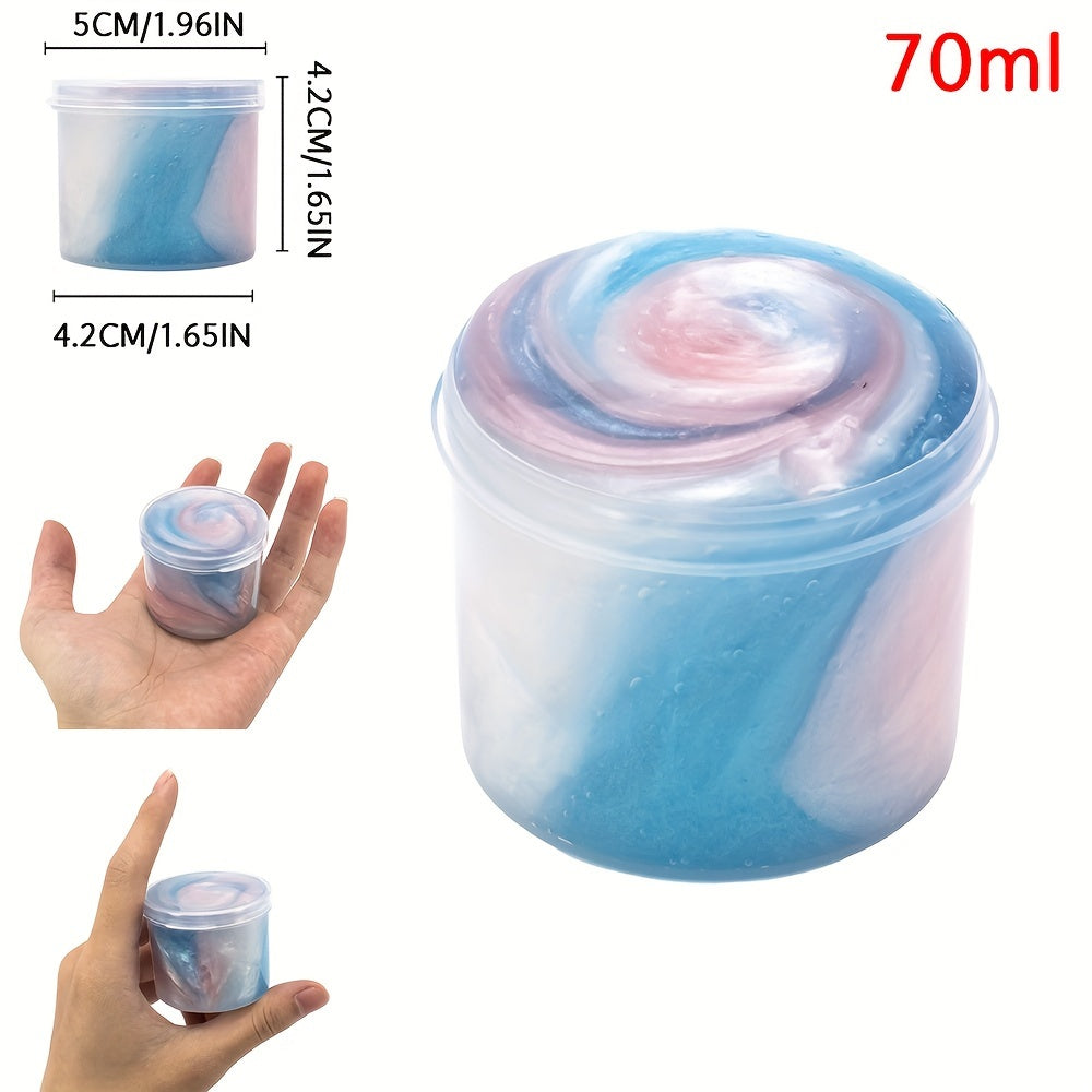 70ml Colorful Crystal Slime Putty Toy Set Non Toxic Pearlized Bouncy Mud