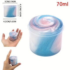 70ml Colorful Crystal Slime Putty Toy Set Non Toxic Pearlized Bouncy Mud