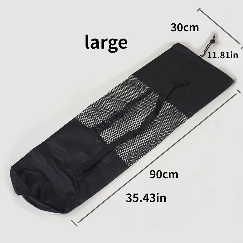 Portable Yoga Mat Storage Bag With Mesh - Yoga Accessories Organizer