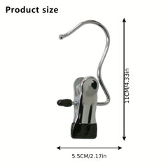 20pcs Non-slip Hanger Clip Set 360 Rotatable Boot Hook Metal Clip