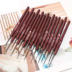 16pcs Crochet Hook Knitting Needles Set 0.5mm-2.5mm Yarn Sweater Weave Needles