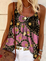 Women's Plus Colorful Grid Print Cami Top