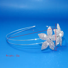 Rhinestone Flower Headband Queen Crown Tiara Head Jewelry