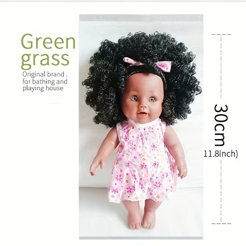 Interactive Lifelike African Baby Doll Soft Vinyl Christmas Toy