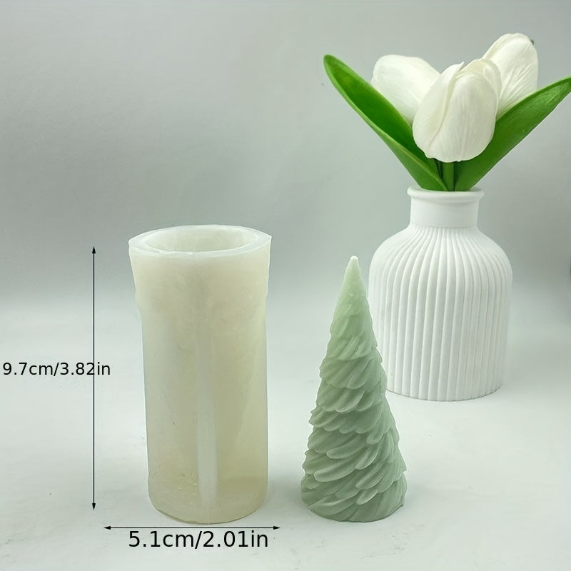 3D Christmas Tree Candle Mold - 7 Styles Silicone Mold For Candle Making