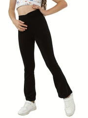 High Waist Flare Yoga Pants Tight Fit V Cross Design
